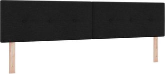 vidaXL Cabecero Con Cabecera Manual Negro 200 Cm Tela Vidaxl