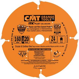 CMT 236.160.04h Sierra Circular Para Mat. Abrasivos D=160x2.4x20 Z4 Dp