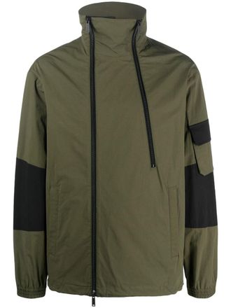 Dsquared2 logo-print sports jacket - men - Cotton/Spandex/Elastane/Polyamide - 44 - Green