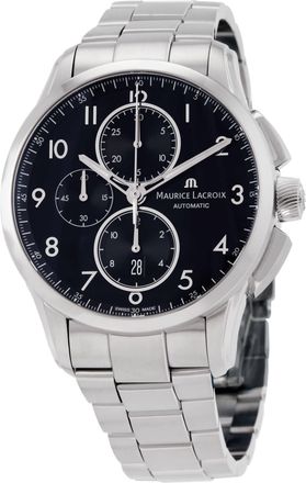 Maurice Lacroix Pontos Chronograph Automatic Black Dial Mens Watch PT6388-SS002-320-1