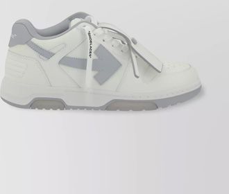 Off-white leather low-top sneakers