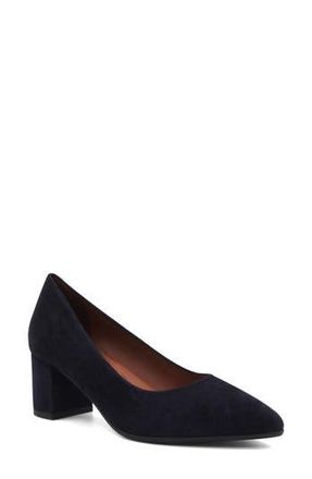 Aquatalia Kari Weatherproof Pointed Toe Pump in Navy Suede at Nordstrom Rack, Size 9.5