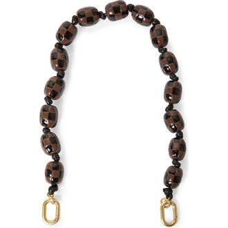 Clare Vivier Porcelain Heart Shortie Strap in Black/Brown at Nordstrom