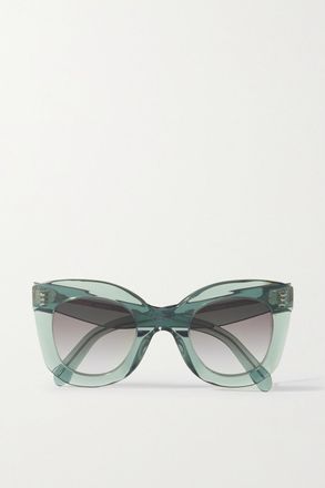 Celine Occhiali Da Sole In Acetato Con Montatura Cat-eye Oversize - Verde