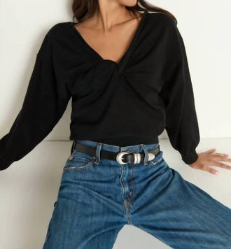 Nation Ltd Jolie Cashmere Sweater In Jet Black