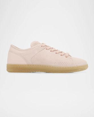 Balmain Swan Suede Low-Top Sneakers