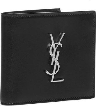 Saint Laurent Mens Wallet East-West Monogram Black Calfskin & Cardholders