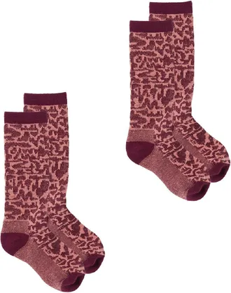 Rei Co-Op Timber Mountain Merino Wool Snow Socks - 2 Pairs Red M