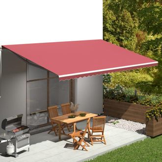 vidaXL Tela De Repuesto Para Toldo Rojo Burdeos 600x350 Cm Poli&eacute;ster Vidaxl
