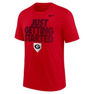 Nike Mens College (Georgia Bulldogs) Short-Sleeve Baseball T-Shirt in Red | M21372P966GORG-RED