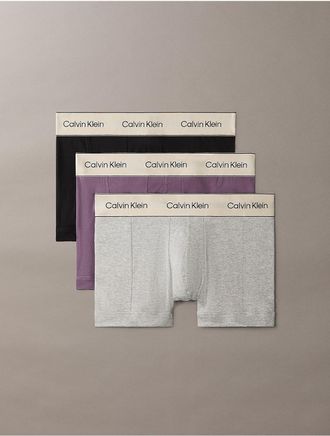 Calvin Klein Mens Heritage Cotton Stretch 3-Pack Trunk - Multi - XL