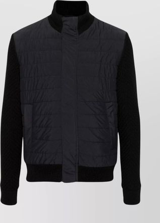 Herno wool quilted short jackets with high neck