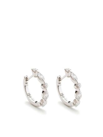 WHITEbIRD 18K white gold diamond earrings - Argento