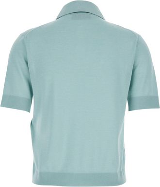 Gucci Womens Polo Shirt, Light Blue Wool T-Shirts & Jerseys