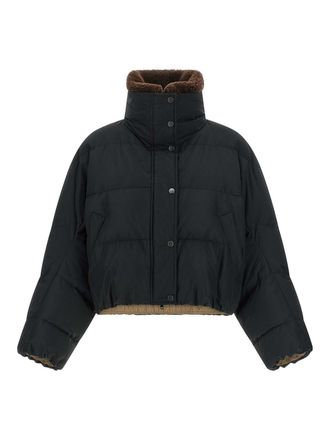 Brunello Cucinelli Black Cropped Puffer Jacket