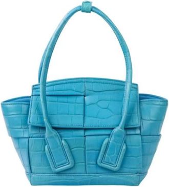Bottega Veneta Pre-owned Fabric shoulder-bags - Dames - Vintage Handtas - Blauw - ONE Size - Vintage