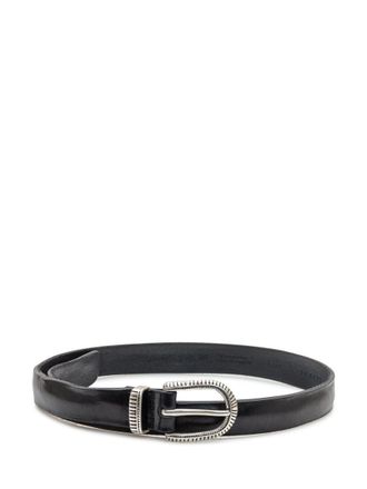 Orciani Orciani Black Leather Belt With Decorated Buckle