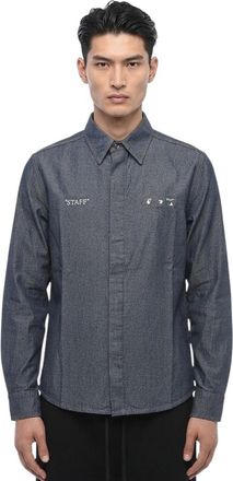 Off-white Blue Regular Printed Shirt