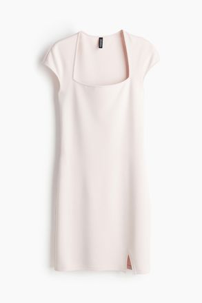 H&M Bodycon-Kleid mit Kappen&auml;rmeln - Hellrosa