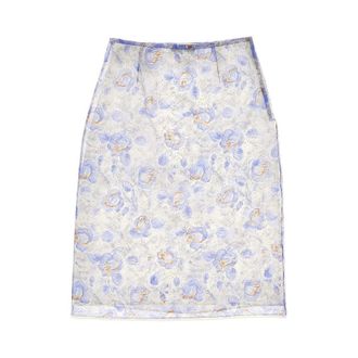 Prada Printed nylonette midi skirt Woman 44