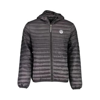 North Sails Zwarte capuchonjas met polyamide - Heren - Winterjassen - Zwart - 2XL - Jassen