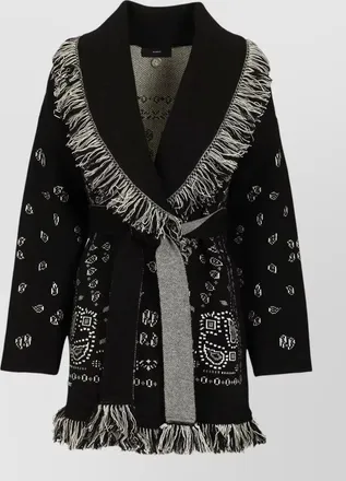 Alanui cashmere bandana jacquard cardigan