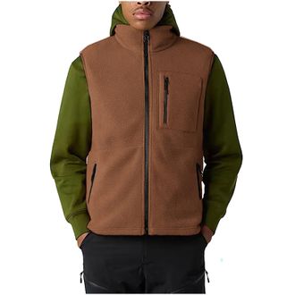 Generic Mens Fleece Gilet Sleeveless Bodywarmer Outdoor Windproof Jacket Lightweight Zip Up Stand Collar Vest with Pockets Fuzzy Cozy Loose Coats Breathable W