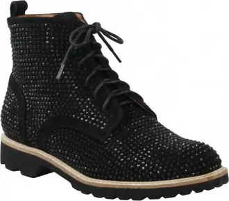 L'Amour Des Pieds Womens Raynelle Tie Boot In Black
