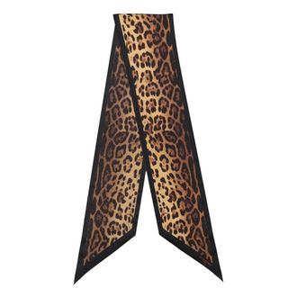 Givenchy Maxi bandeau in silk with leopard print - female - Givenchy - Silk Scarves - Multicolor - ONE SIZE - Accessories