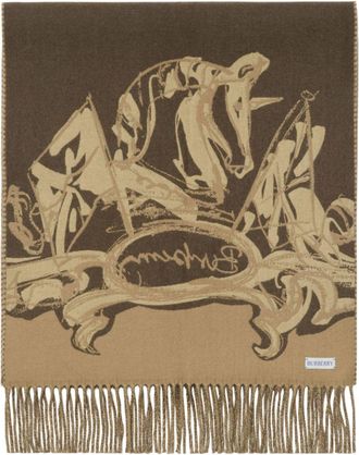 Burberry Tower Bridge scarf - unisex - Cashmere - OS - Brown