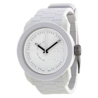 Diesel Double Down White Rubber Mens Watch DZ1436