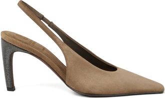 Brunello Cucinelli Suède pumps - Bruin