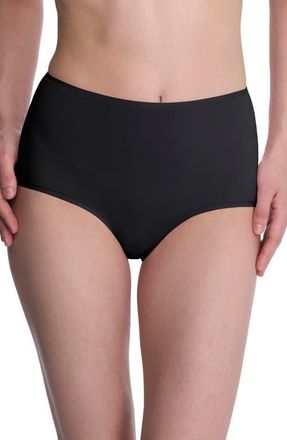Natori Bliss Bare Cotton High Waist Briefs in Black at Nordstrom, Size Xx-Large