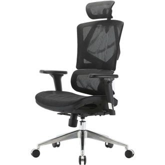 Hhg Hhg - Sihoo Silla De Oficina Silla De Escritorio Ergon&oacute;mica, Apoyo Lumbar Respaldo Alto Apoyabrazos 3d, Malla Negro