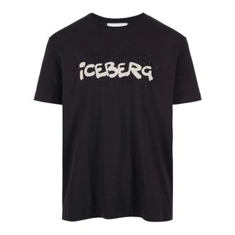 Iceberg T-Shirts, male, Black, Size: XL T-shirt