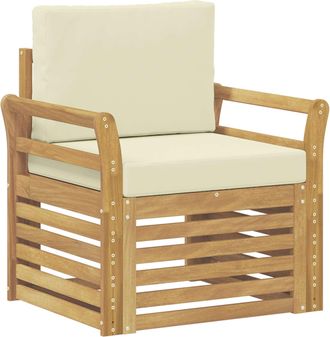 vidaXL Conjunto De Sof&aacute;s De Exterior Poli&eacute;ster Blanco Vidaxl