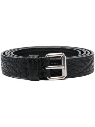 Prada textured-finish buckle-fastening belt - men - Calf Leather - 85 - Black