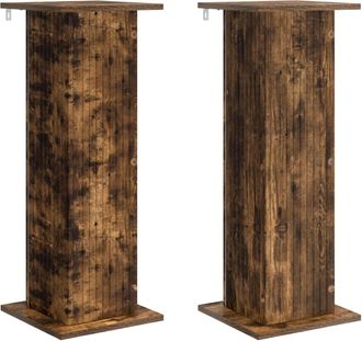 vidaXL Soporte De Plantas 2 Uds. Roble Ahumado 30,5 X 30 X 80,5 Cm Vidaxl