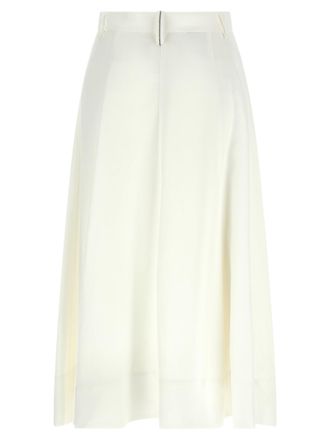 Brunello Cucinelli Womens White Viscose Midi Skirt