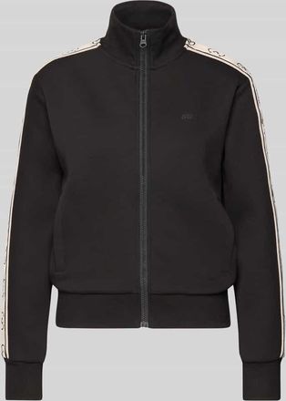 Guess Regular Fit Sweatjacke mit Stehkragen Modell Britney in Black, Gr&ouml;&szlig;e XL