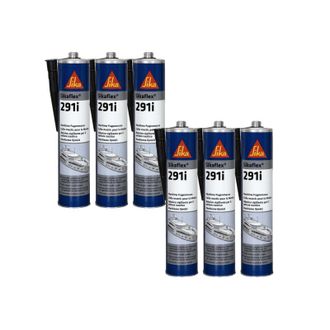 Sika Juego De 6 Selladores Marinos Sika Sikaflex 291i - Negro - 300ml