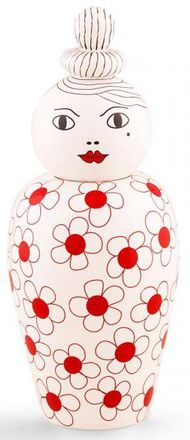 Seletti Canopie Design Deckelvase Pepa aus Porzellan