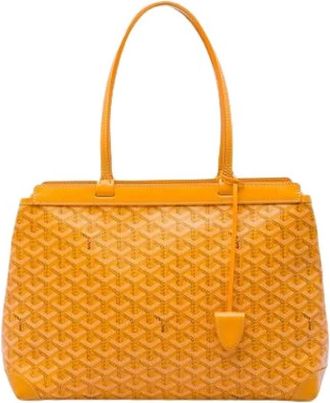 Goyard Pre-owned Bellechasse PM Tote Bag - Dames - Vintage Shopper - Geel - ONE Size - Leer - Vintage