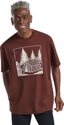 Jack Wolfskin T-Shirt JACK WOLFSKIN FREEROAMER T M, Herren, Gr. L (52), tent, schwarzrust, Oberstoff: 100% BAUMWOLLE ; Oberstoff: 100% BAUMWOLLE ; Kontrastmaterial 
