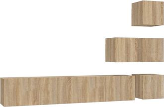 vidaXL Mueble De Pared Para Tv Madera Contrachapada Color Roble Sonoma Vidaxl