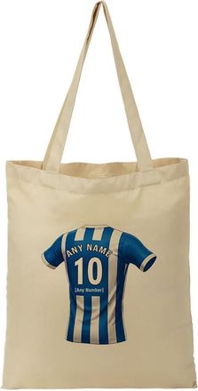 Unigift Personalised Gift - East Sussex Football Fan Tote Shopping Bag (Blue and White Stripes Design) Custom Name - BN1 Club