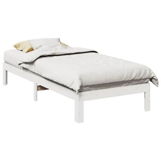 Berkfield Home Bed Frame without Mattress White 90x200 cm Solid Wood Pine