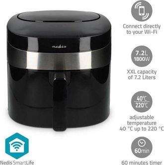 Nedis Freidora De Aire Caliente Smart Life - Wi-fi - Negro - Kaaf180bkw
