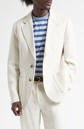 Noah Hemp Canvas Sack Sport Coat in Ivory at Nordstrom, Size 44 Us
