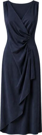 La Petite Robe Di Chiara Boni Charisse Midi Jurk - Dames - Casual kleedjes - Blauw - 3XL - Kleedjes